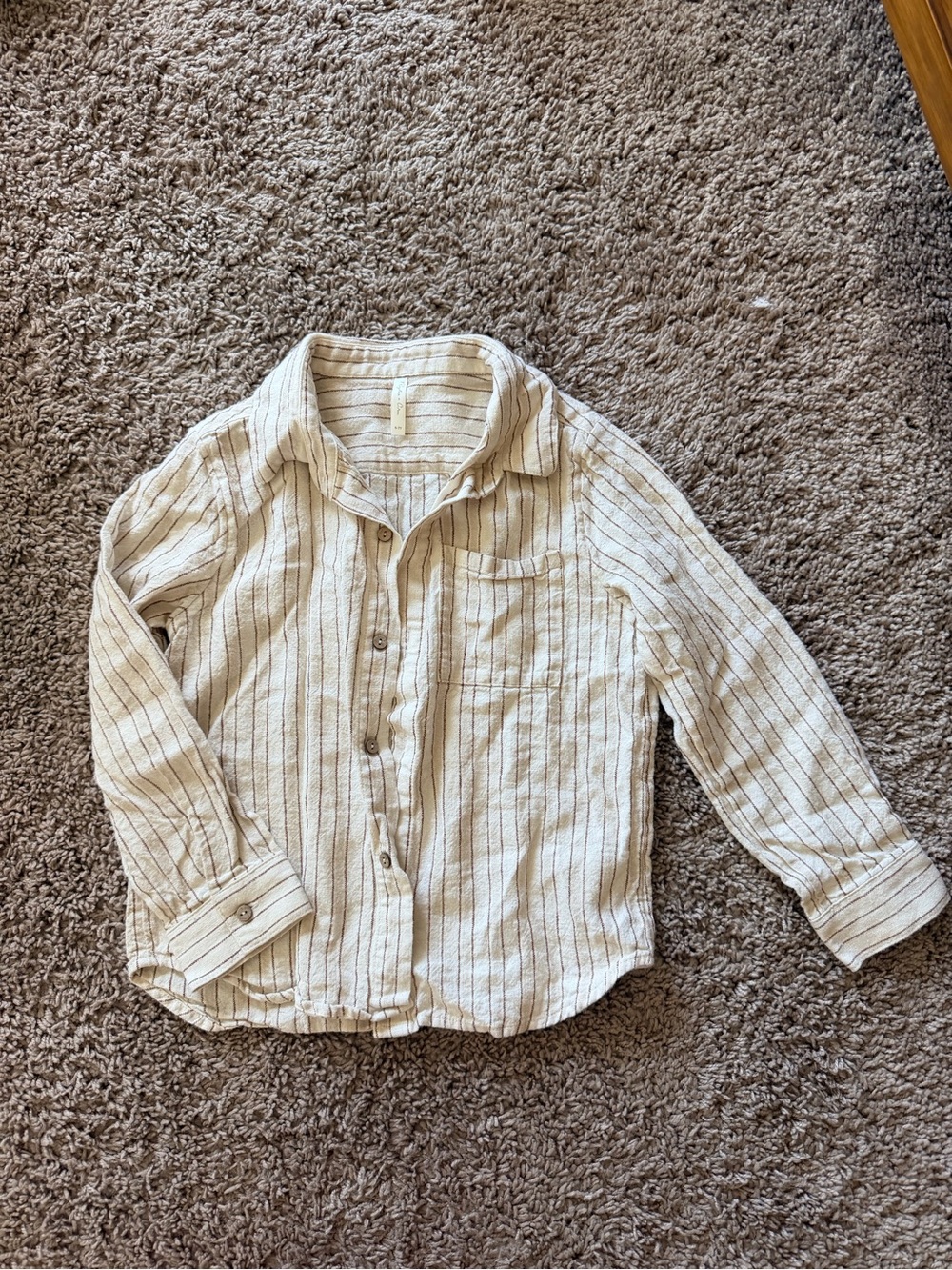 Kids Lightweight Striped Button-Up Shirt